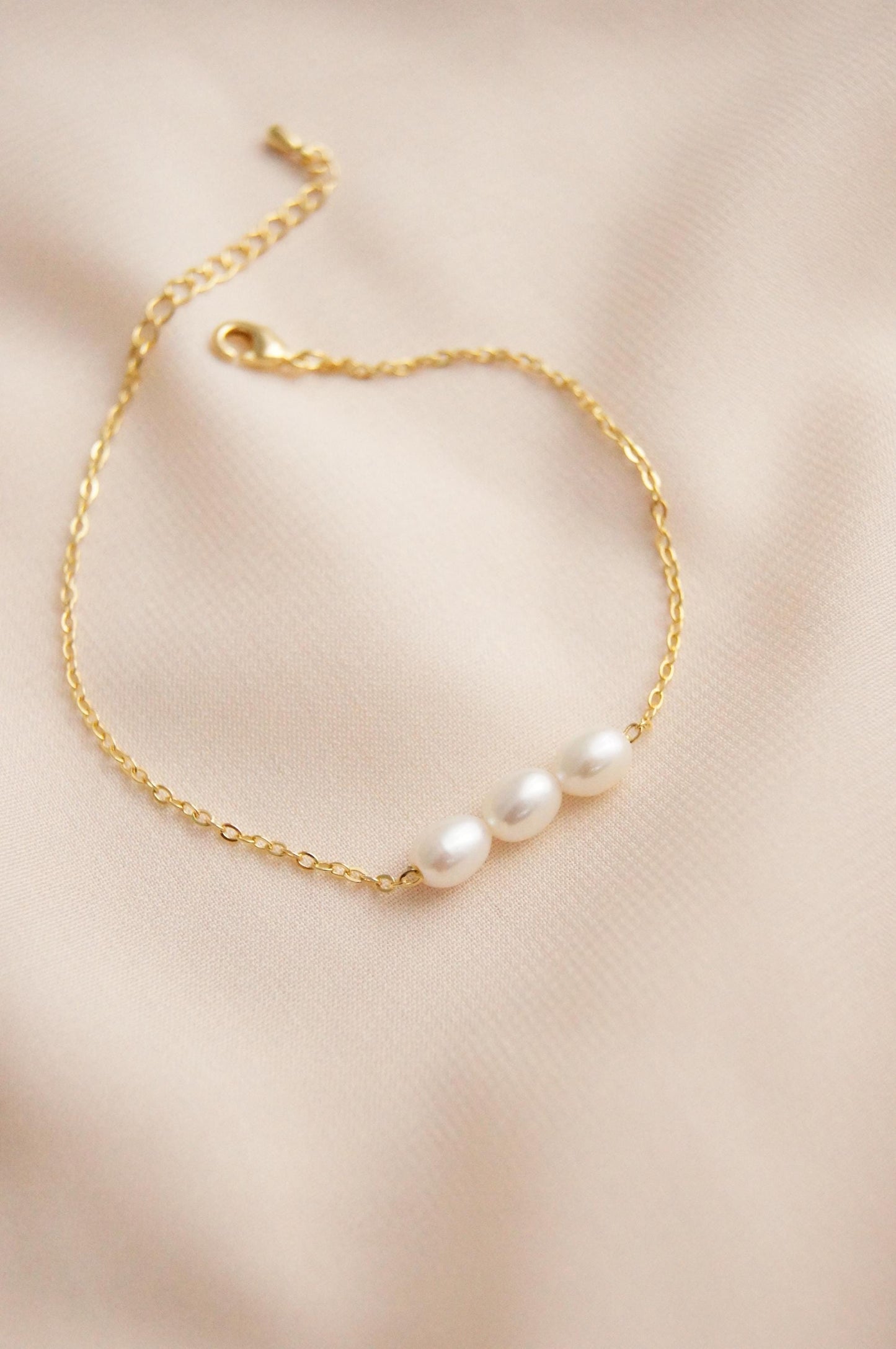Braut Armband mit Süßwasserperlen