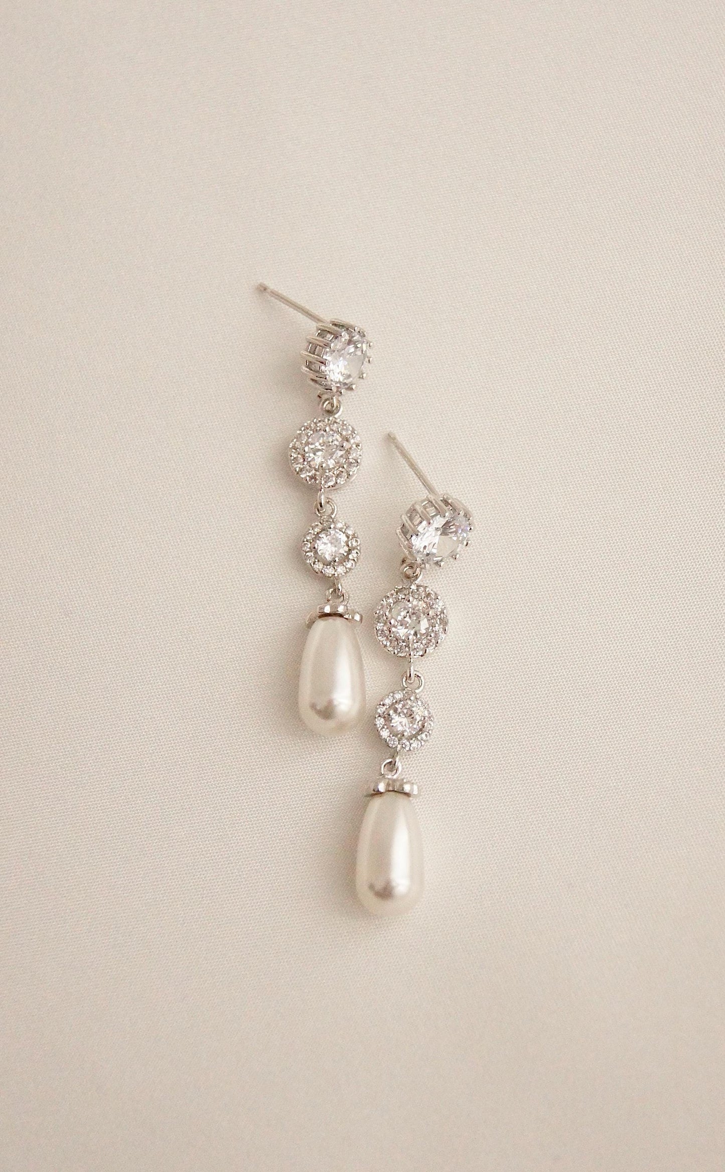 Braut Lange Ohrringe mit Perlen