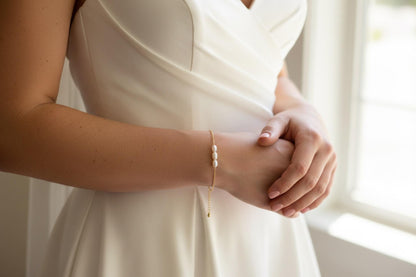 Braut Armband mit Süßwasserperlen