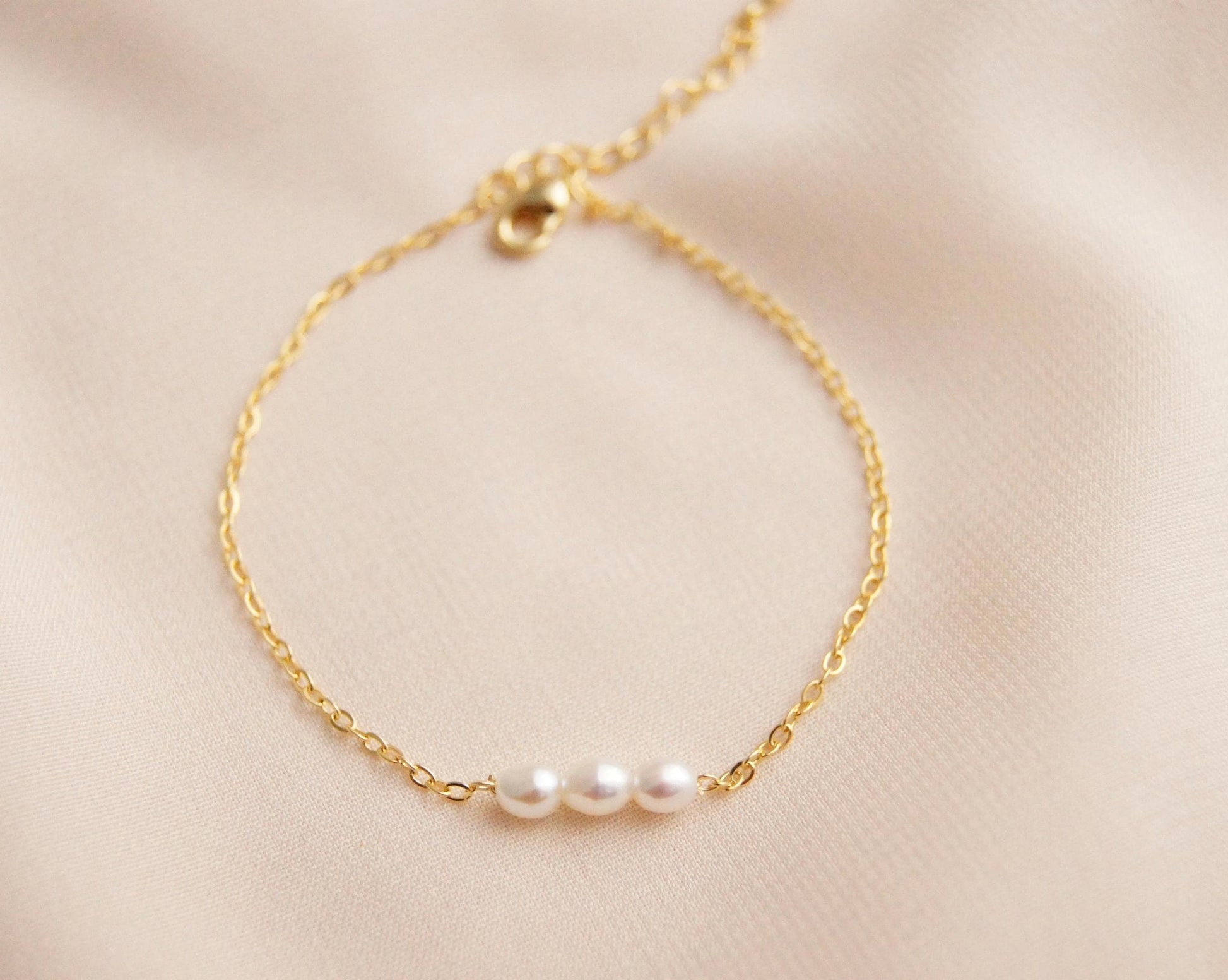 Braut Armband mit Süßwasserperlen