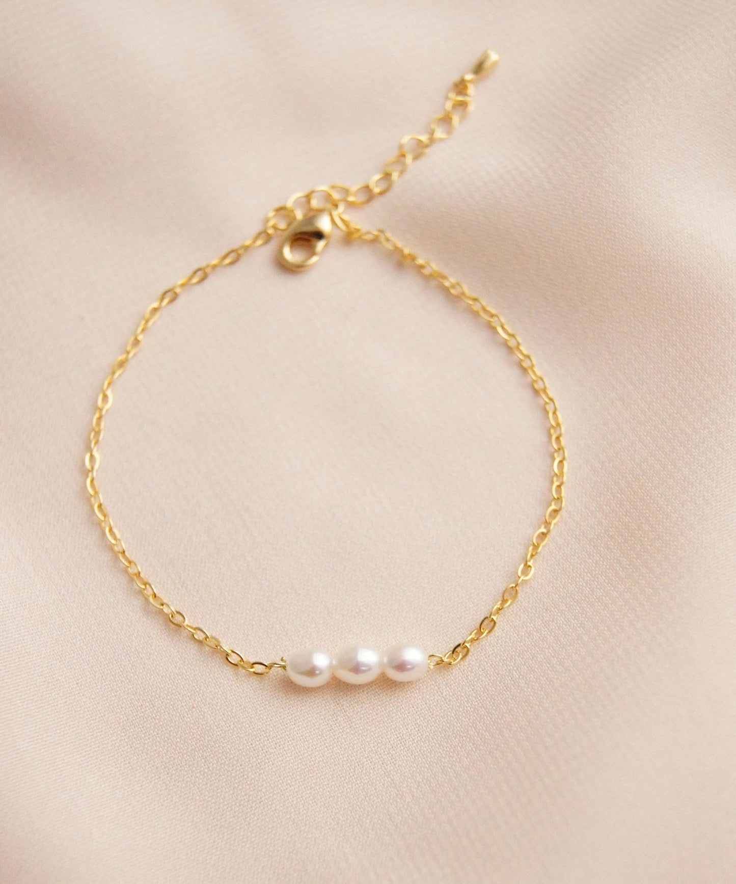 Braut Armband mit Süßwasserperlen