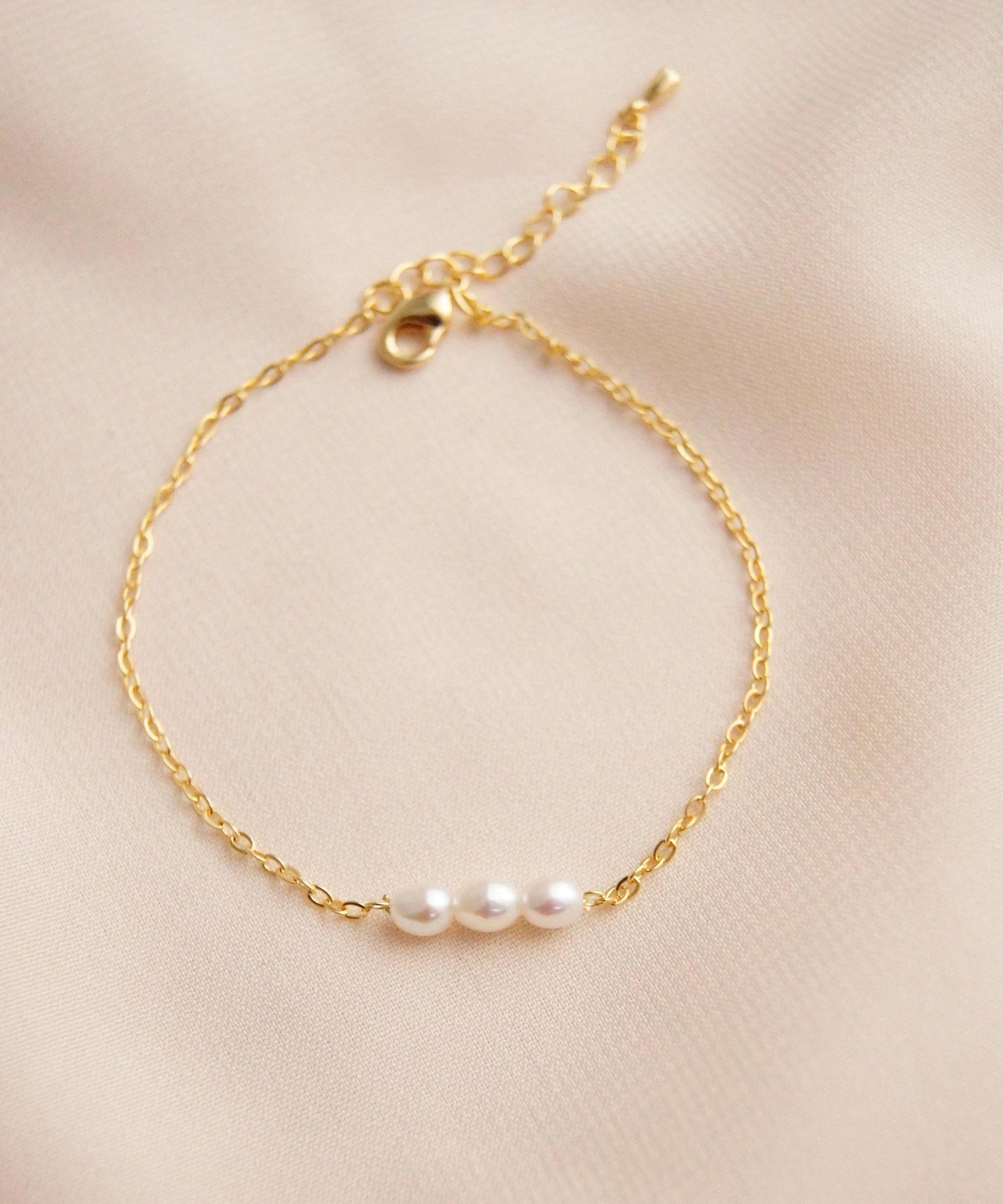 Braut Armband mit Süßwasserperlen
