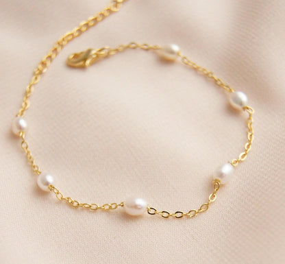 Braut Armband mit Süßwasserperlen