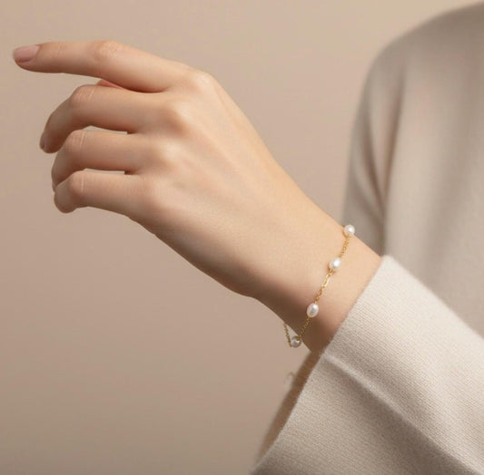 Braut Armband mit Süßwasserperlen